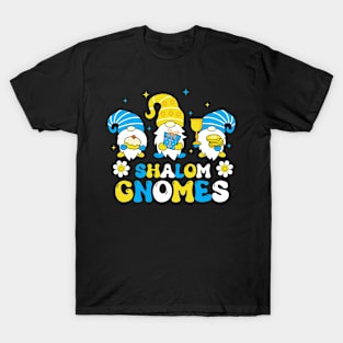 Shalom Gnomes Groovy Jew Hanukkah Pajamas Chanukah Men Women T-Shirt